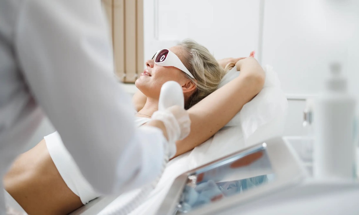 Women receiving laser hair treatment in Dallas, TX